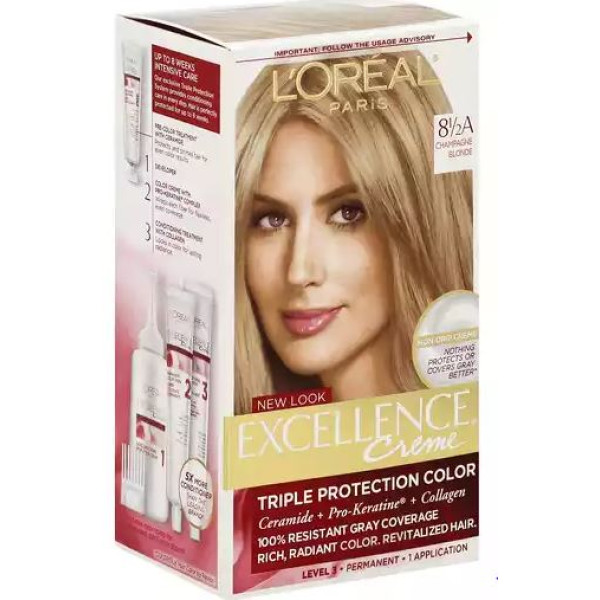 L'OrealÂ® Paris Champagne Blonde #8-1/2A Cooler Hair Color