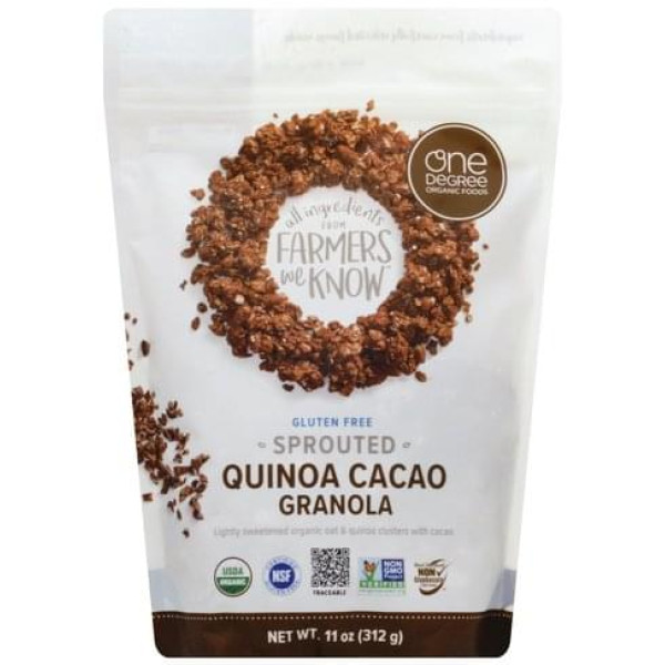One Degree Organic Foods Quinoa Cacao Sprouted Oat Granola